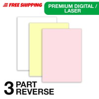 One Carton: 8.5" x 11" 3 Part Reverse Pre-collated Nekoosa Digital High Speed for Digital Dry Toner/Laser #17124 5000 Sheets per Carton