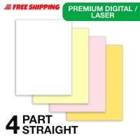 One Carton: 8.5" x 14" 4 Part Straight Pre-collated Nekoosa Digital High Speed for Digital Dry Toner/Laser #17123 5000 Sheets per Carton