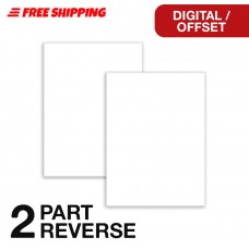 One Carton: 8.5" x 11" 2 Part Reverse White / White Pre-collated Nekoosa Universal for Digital Dry Toner, Laser, and Offset Printing # 50245 5000 Sheets per Carton