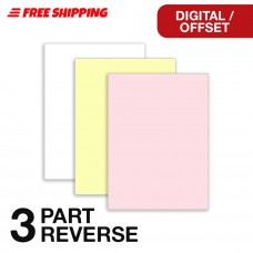 One Carton: 9" x 11" 3 Part Reverse Pre-Perfed Pre-collated Nekoosa Universal for Digital Dry Toner, Laser, and Offset Printing # 50179 5000 Sheets per Carton