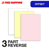 One Carton: 8.5" x 11" 3 Part Reverse Pre-Collated Nekoosa U-20 for Offset Printing #36487 5000 Sheets per Carton
