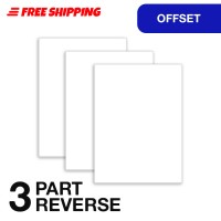 One Carton: 8.5" x 11" 3 Part Reverse Pre-Collated Nekoosa U-20 for Offset Printing #92359 5000 Sheets per Carton