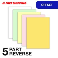 One Carton: 8.5" x 11" 5 Part Reverse Pre-Collated Nekoosa U-20 for Offset Printing #38071 5000 Sheets per Carton