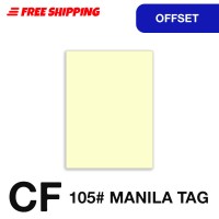 One Carton: 8.5" x 11" Manila CF Singles - Tag 105# Nekoosa U-20 for Offset Printing #30525 2500 Sheets per Carton