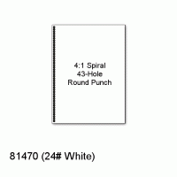 One Case: 8-1/2 x 11 24# White 3:1 Twin Wire 32-Hole Square Punch -Perfect  Cut Sheets -SKU 81471 - 2500 sheets per carton- 30 lbs per case