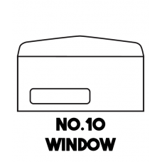 One Carton: #10 24# White Wove Window Commercial Envelopes Heywood LEWW301 2,500 Sheets/Carton