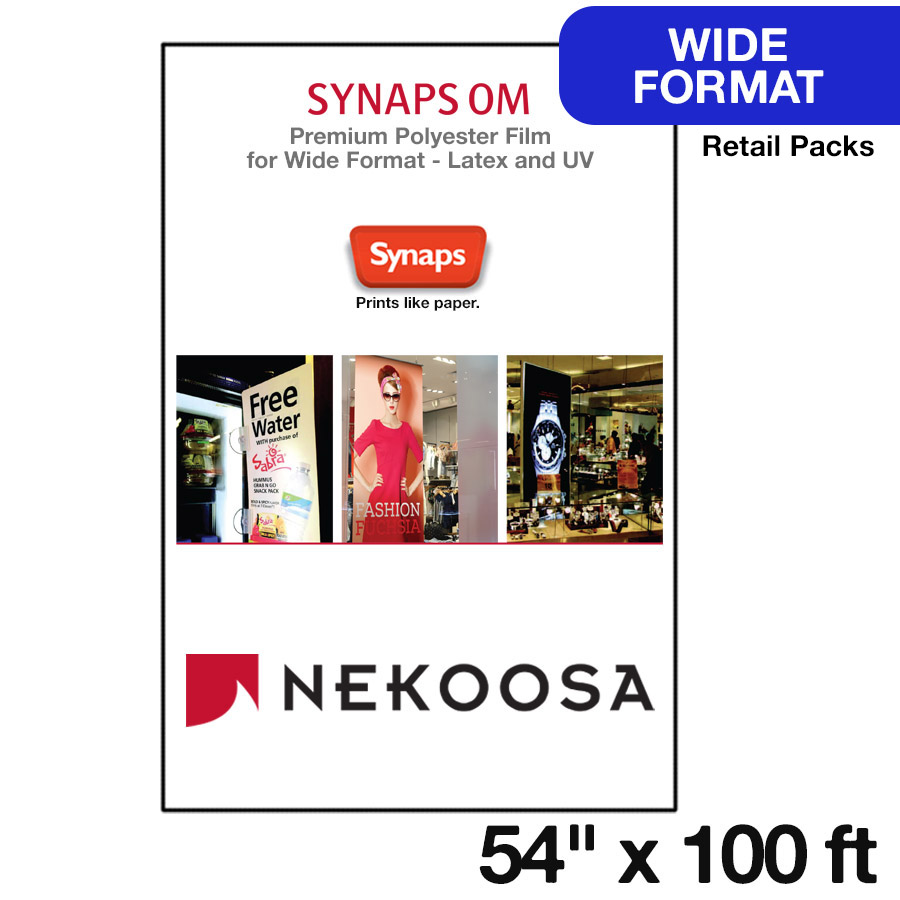 One Roll: 54″ x 100 ft White 10 Mil Premium Polyester Film Synaps OM ...