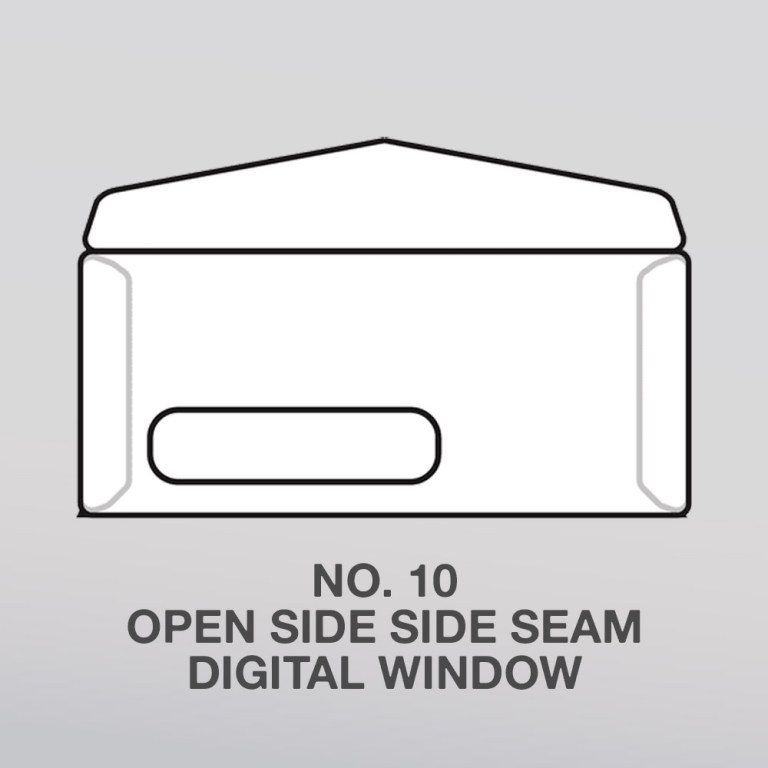 One Carton: #10 24# White Wove Open Side Side Seam Digital Window ...